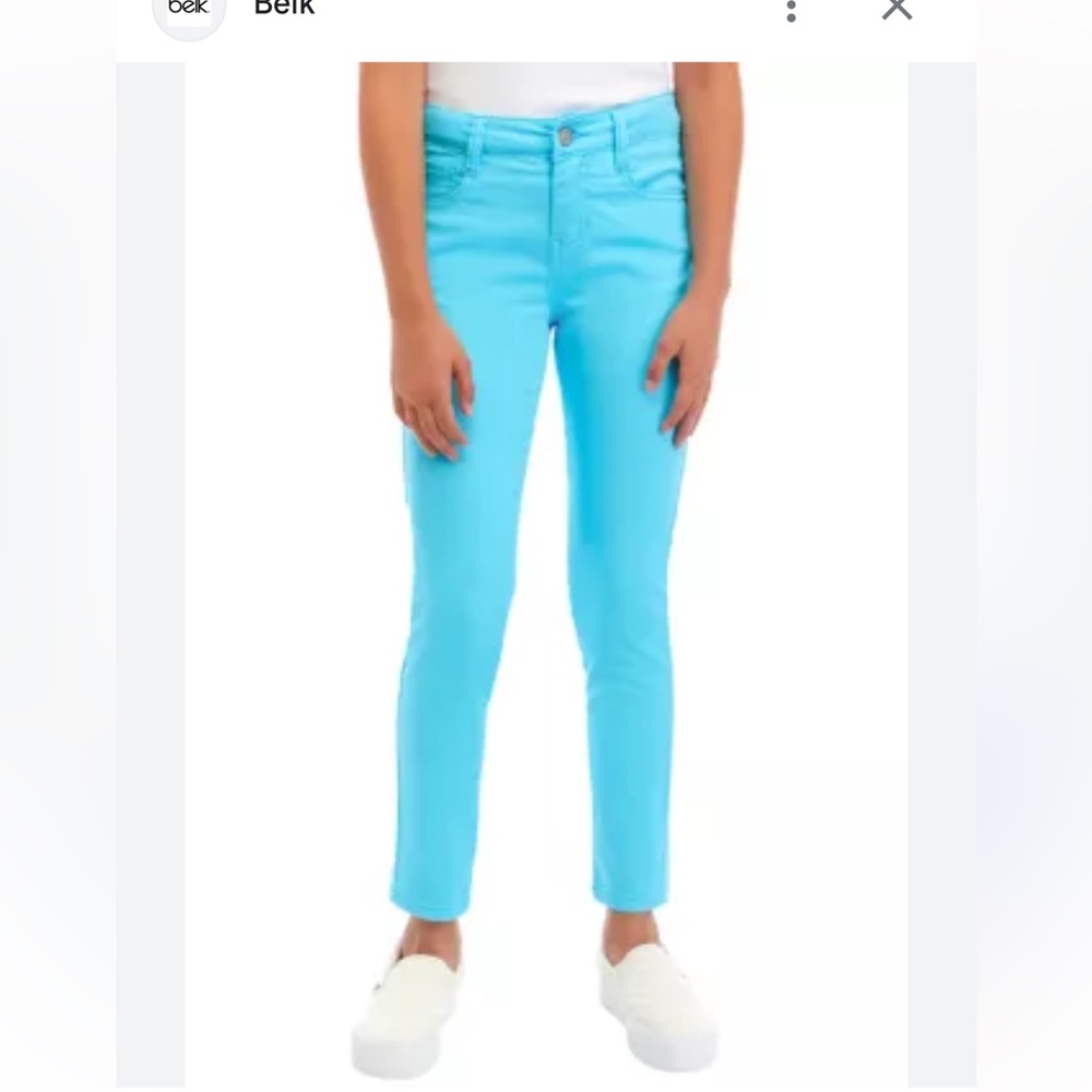 3/20 Crown & Ivy kids 14 light green/blue skinny pants NWT